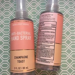 Bath & Body Works Anti-bacterial hand spray Champagne Toast lot 2 / 3oz each New